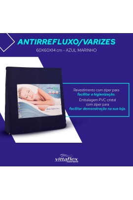 ANTIRREFLUXO/VARIZES  (TP. CAIXA DE OVO)  - 60X60X14 cm - AZUL MARINHO 